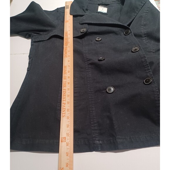 Old Navy Women's Black Cotton Twill Double Breasted Peacoat Size 2X - Picture 5 of 9
